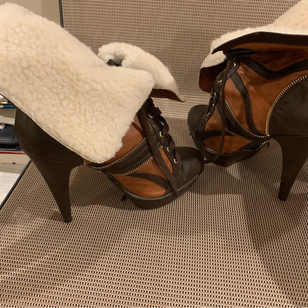 House of Dereon Lace Up Boots
